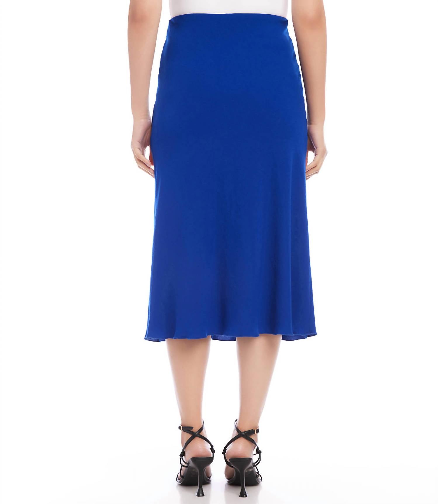Karen Kane - Bias Cut Midi Skirt - blue - clothing - directbrandpartner