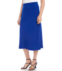 Karen Kane - Bias Cut Midi Skirt - blue - clothing - directbrandpartner