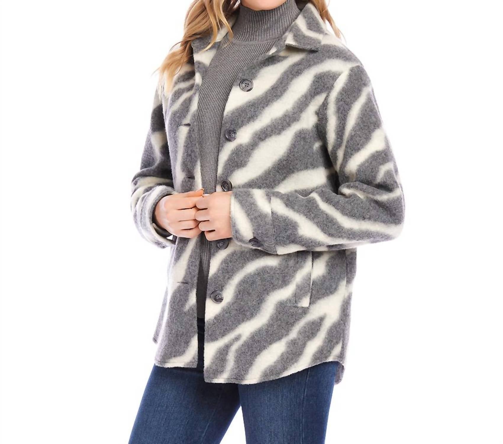 Karen Kane - Brushed Shirt Jacket - casual - jacket - clothing - directbrandpartner