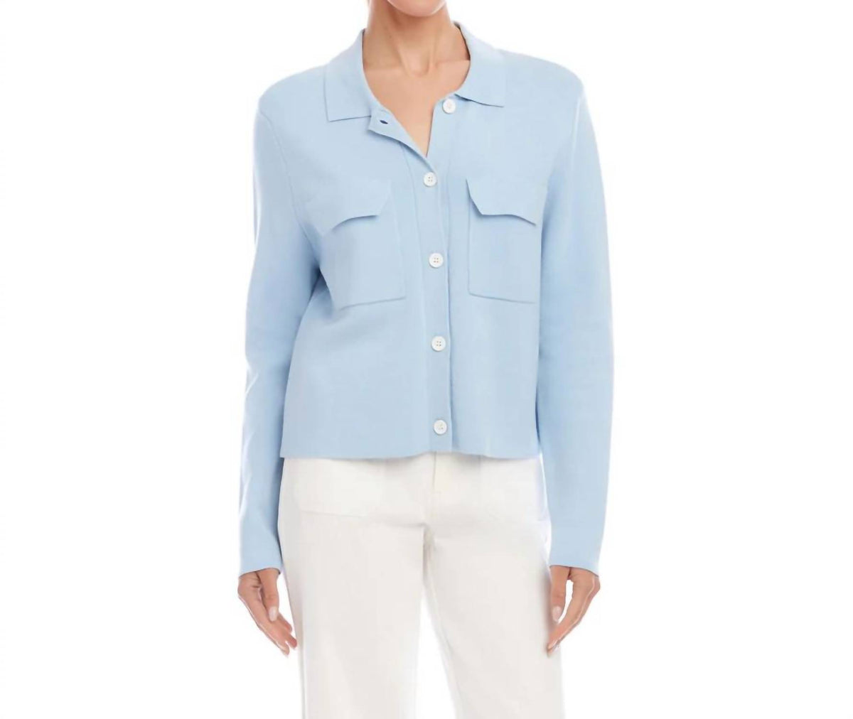 Karen Kane - Collared Sweater Jacket