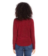 Karen Kane - Drape Neck Metallic Top - blouses - clothing - directbrandpartner