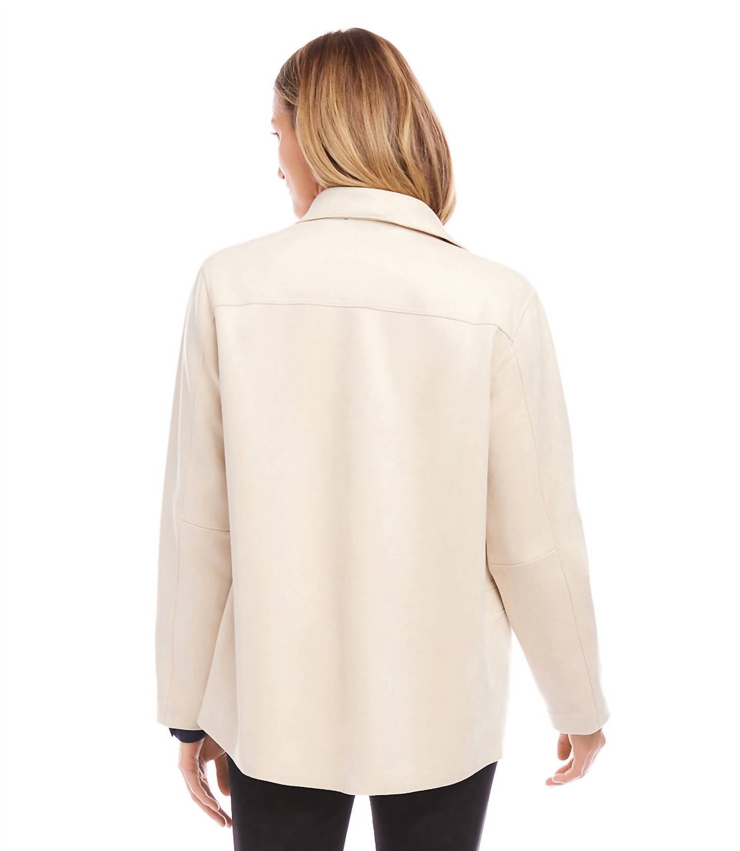 Karen Kane - Faux Suede Shirt Jacket - casual - jacket - clothing - directbrandpartner