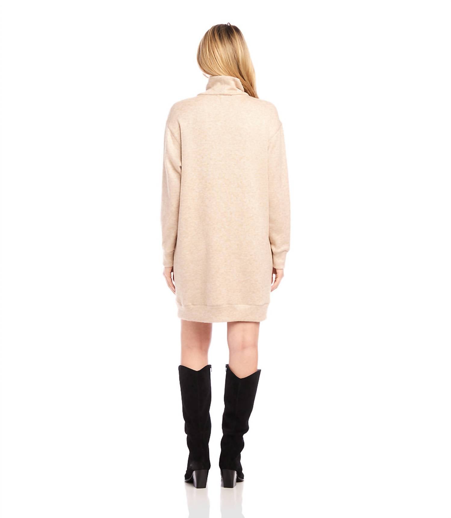 Karen Kane - Faux Wrap Turtleneck Dress - clothing - directbrandpartner - dresses