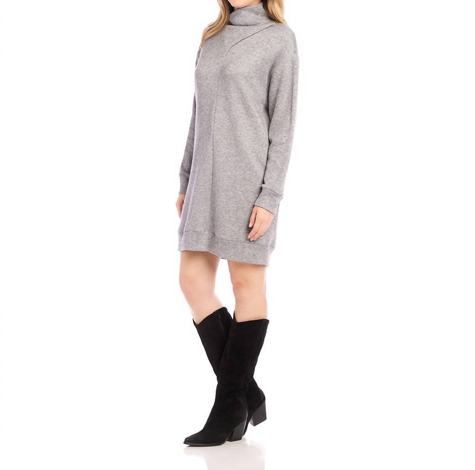 Karen Kane - Faux Wrap Turtleneck Dress - clothing - directbrandpartner - dresses