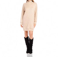 Karen Kane - Faux Wrap Turtleneck Dress - clothing - directbrandpartner - dresses
