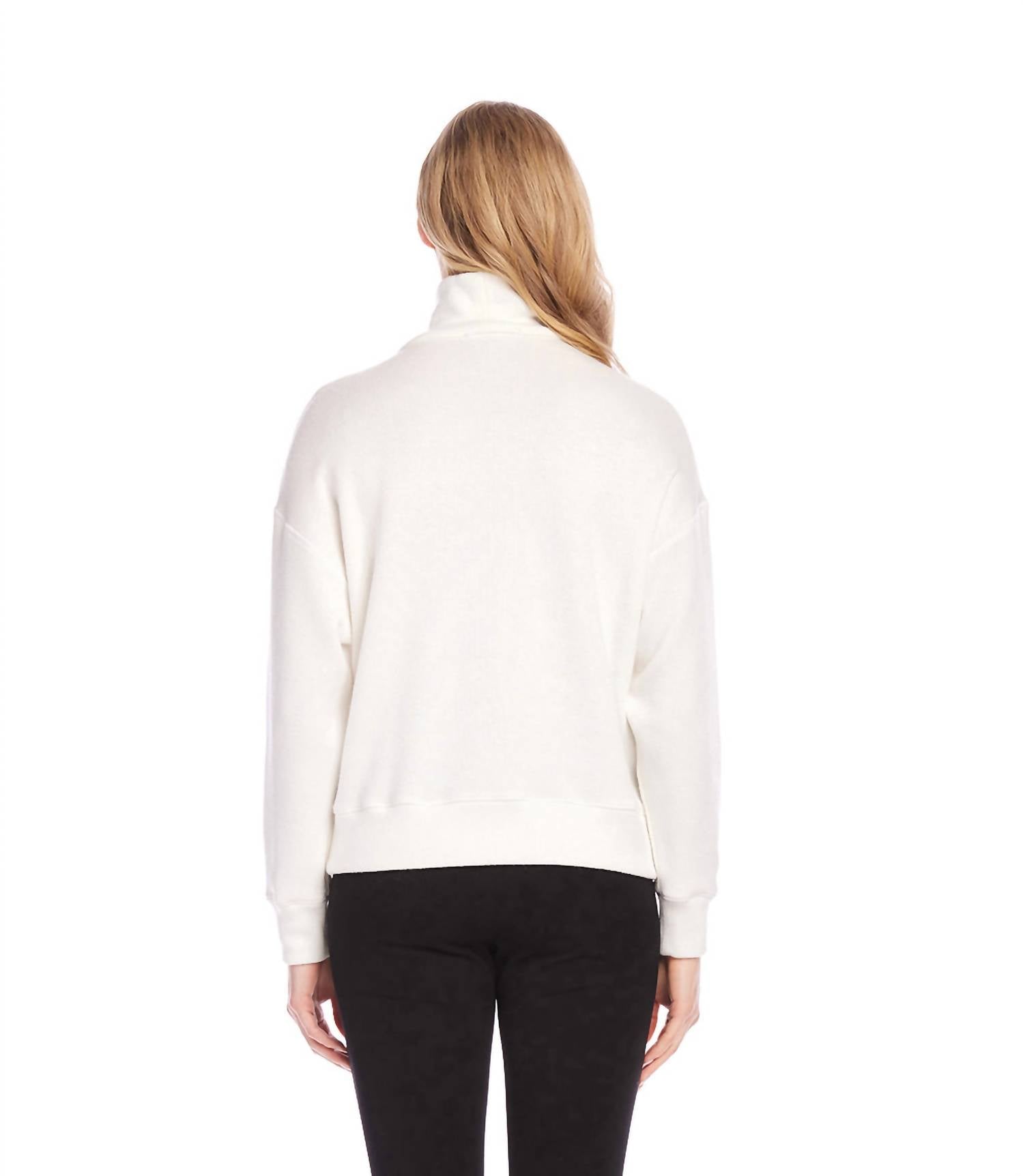 Karen Kane - Faux Wrap Turtleneck Top - clothing - cowl - directbrandpartner