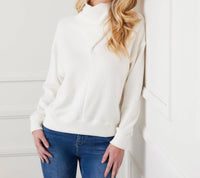 Karen Kane - Faux Wrap Turtleneck Top - clothing - cowl - directbrandpartner