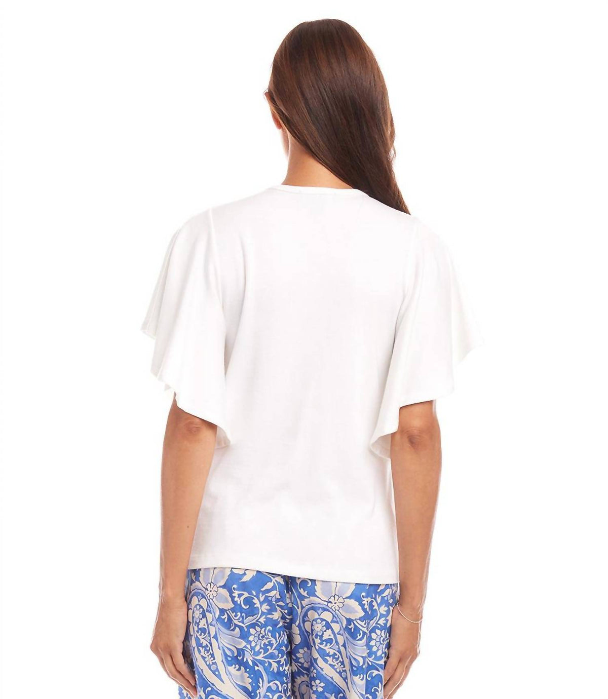 Karen Kane - Flutter Sleeve V-Neck Top