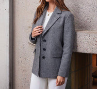 Karen Kane - Houndstooth Blazer - black - blazers - clothing