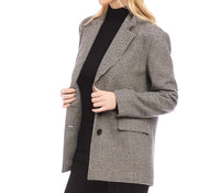 Karen Kane - Houndstooth Blazer - black - blazers - clothing
