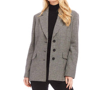 Karen Kane - Houndstooth Blazer - black - blazers - clothing