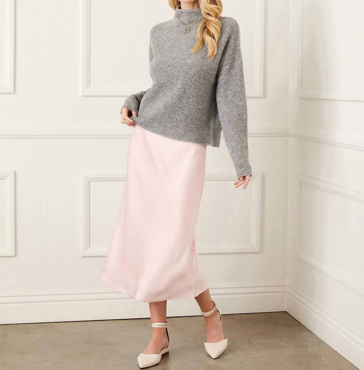 Karen Kane - Mock Neck Boucle Sweater