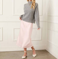 Karen Kane - Mock Neck Boucle Sweater - acrylic - cardigans - clothing