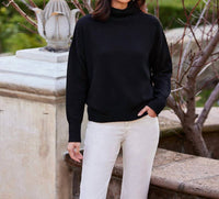 Karen Kane - Mock Neck Sweater - black - cardigans - clothing
