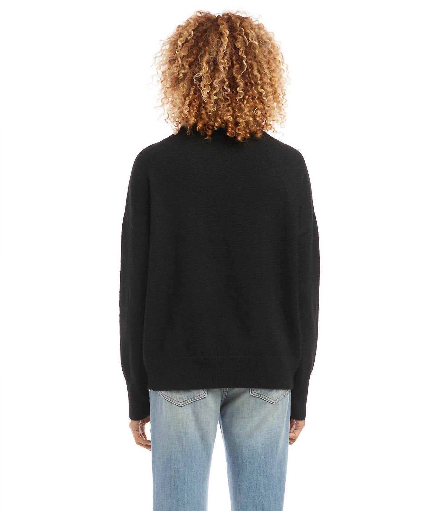 Karen Kane - Mock Neck Sweater - black - cardigans - clothing