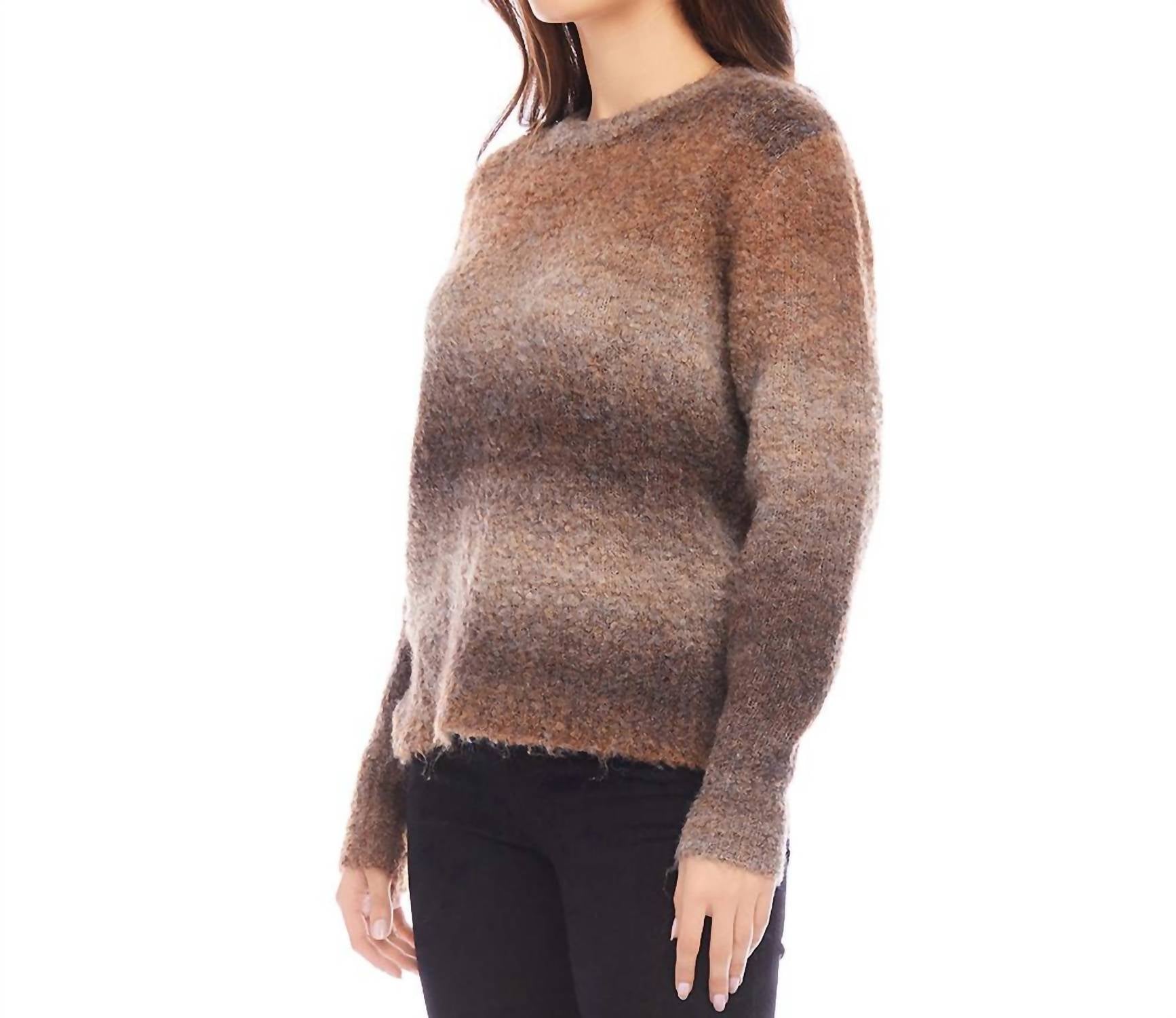 Karen Kane - Ombre Boucle Sweater - brown - cardigans - clothing