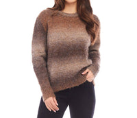 Karen Kane - Ombre Boucle Sweater - brown - cardigans - clothing
