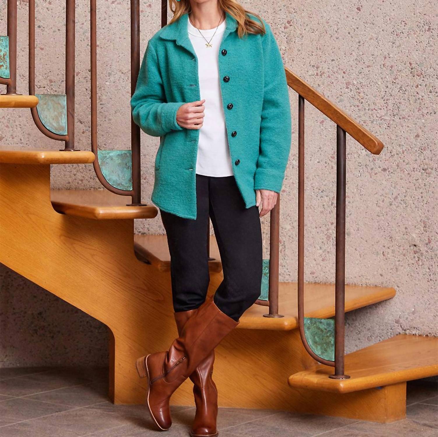 Karen Kane - Petite Size Brushed Shirt Jacket - casual - jacket - clothing - directbrandpartner