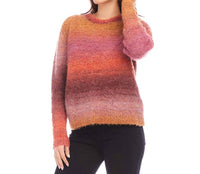 Karen Kane - Petite Size Ombre Boucle Sweater - brown - clothing - crew