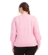 Karen Kane - Plus Size Blouson Sleeve Sweater - clothing - crew - directbrandpartner
