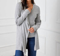 Karen Kane - Ribbed Drape Front Cardigan - cardigans - clothing - directbrandpartner