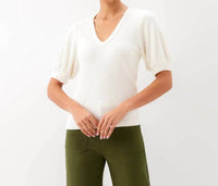 Karen Kane - Ribbed Short Sleeve Top
