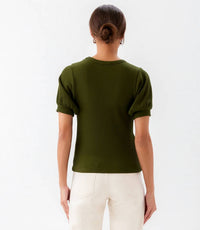 Karen Kane - Ribbed Short Sleeve Top