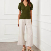 Karen Kane - Ribbed Short Sleeve Top
