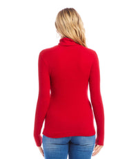 Karen Kane - Ribbed Turtleneck Top - clothing - cowl - directbrandpartner