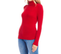 Karen Kane - Ribbed Turtleneck Top - clothing - cowl - directbrandpartner