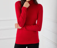 Karen Kane - Ribbed Turtleneck Top - clothing - cowl - directbrandpartner