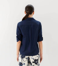 Karen Kane - Ruched Sleeve Button-Up Shirt