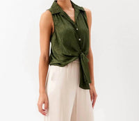Karen Kane - Sleeveless Tie-Front Top