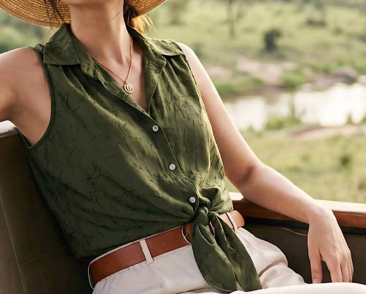 Karen Kane - Sleeveless Tie-Front Top