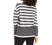 Karen Kane - Stripe Turtleneck Sweater - clothing - cowl - directbrandpartner