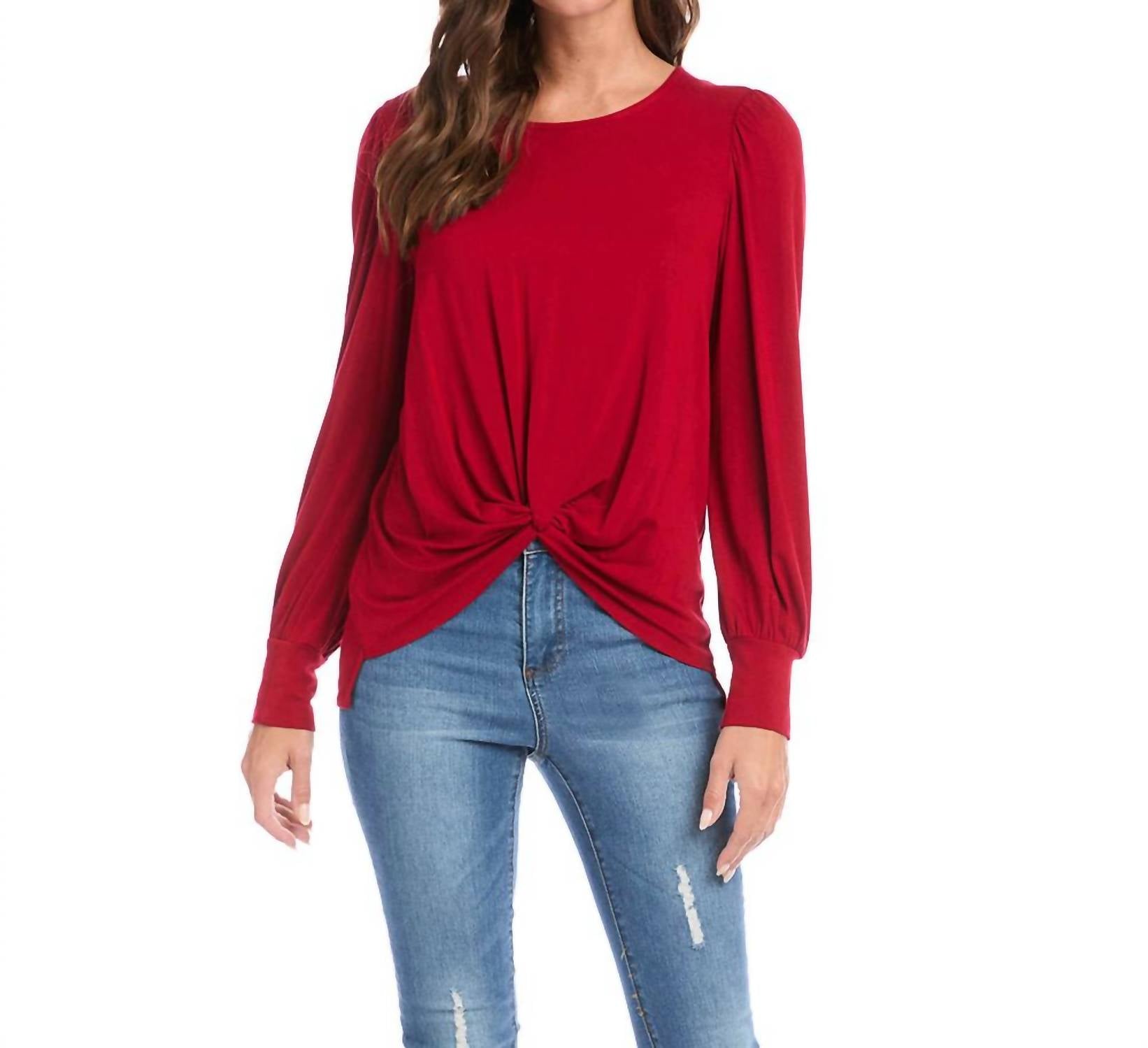 Karen Kane - Twist Front Top - clothing - directbrandpartner - rayon