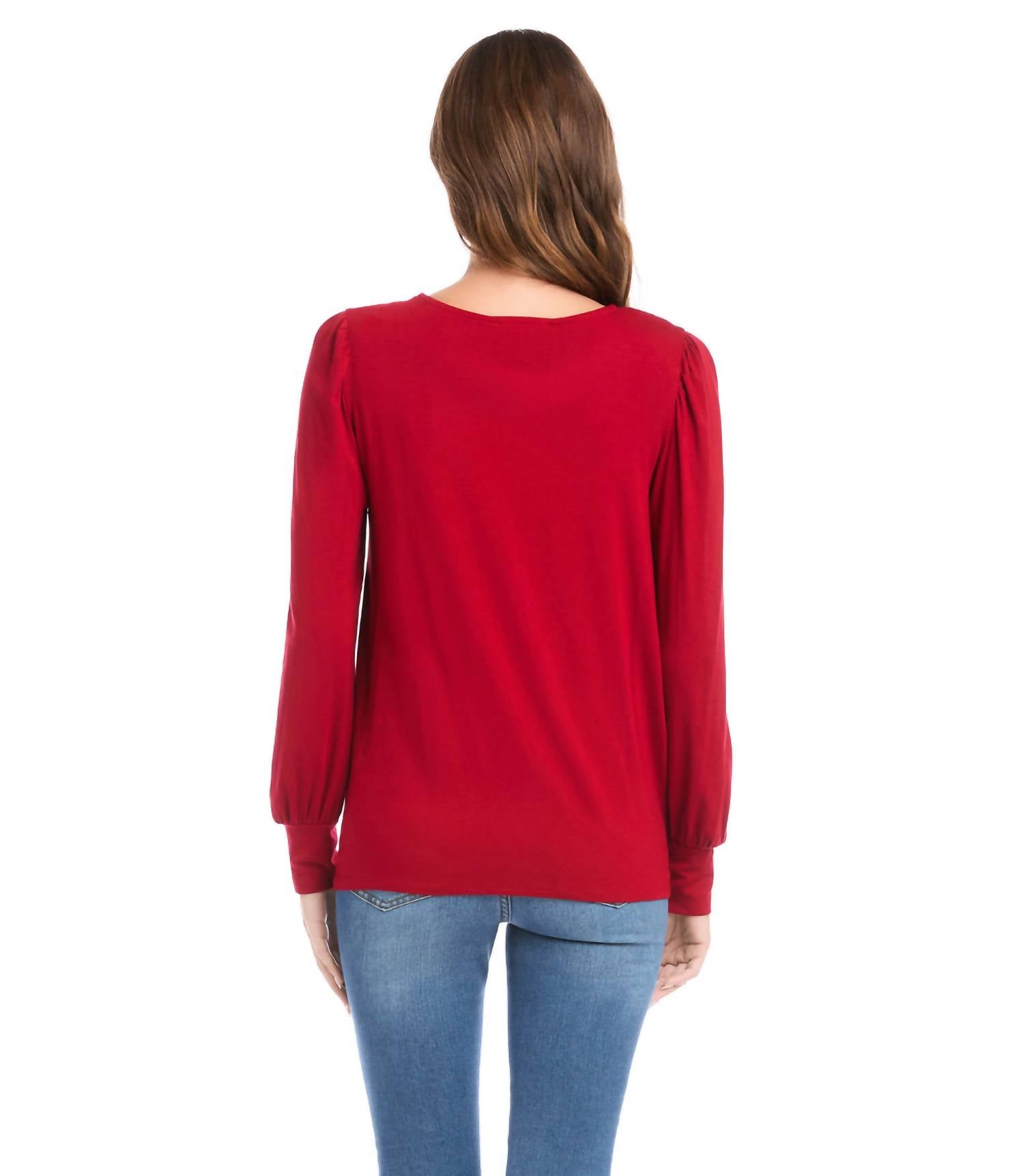 Karen Kane - Twist Front Top - clothing - directbrandpartner - rayon