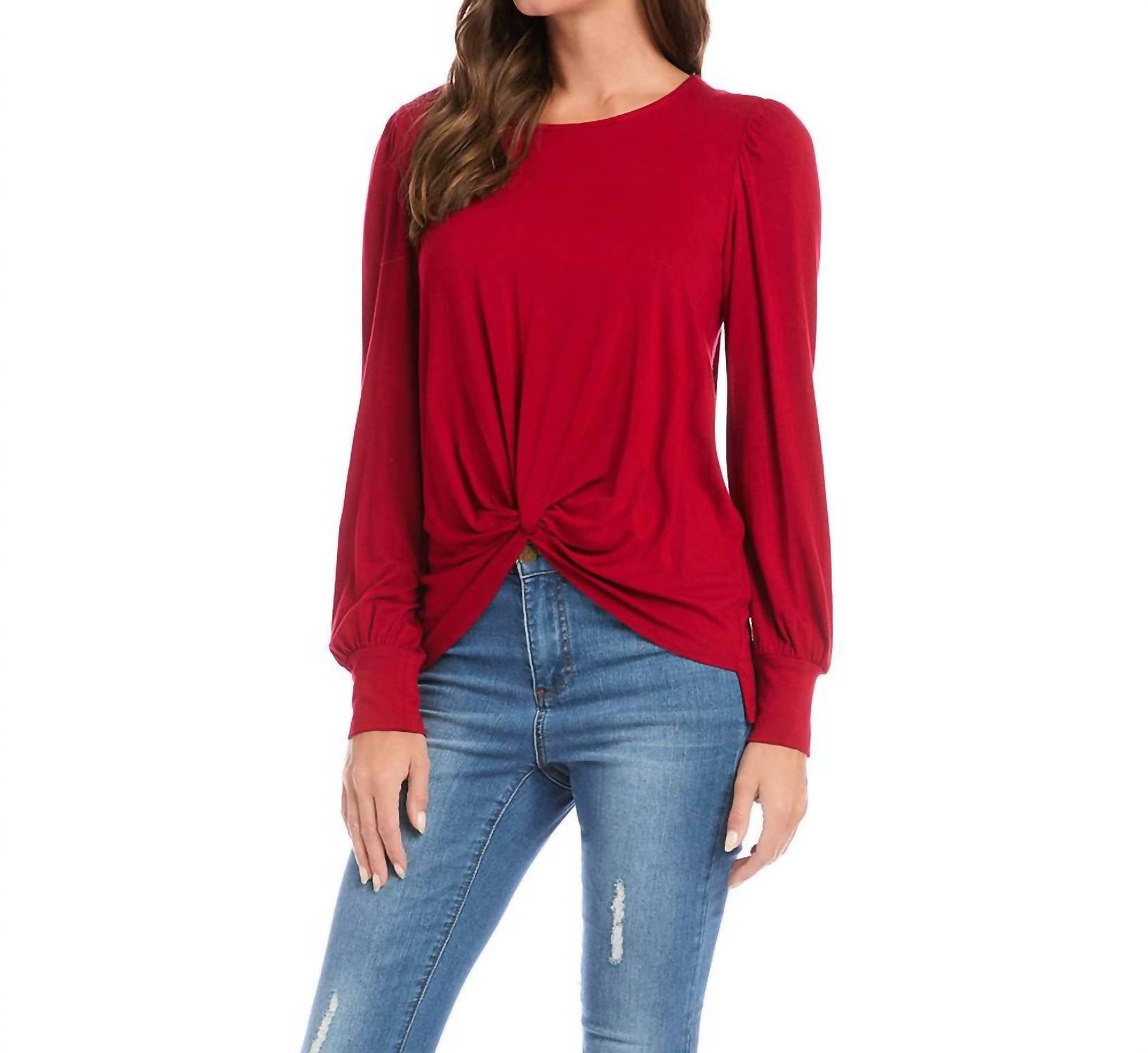 Karen Kane - Twist Front Top - clothing - directbrandpartner - rayon