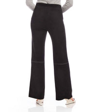 Karen Kane - Women's Faux Suede Stitch Pants - black - clothing - directbrandpartner