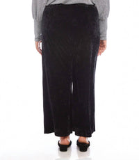 Karen Kane - Women's Plus Size Crushed Velvet Pants - black - clothing - directbrandpartner