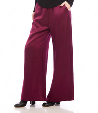 Karen Kane - Women's Wide Leg Satin Pants - clothing - directbrandpartner - pants
