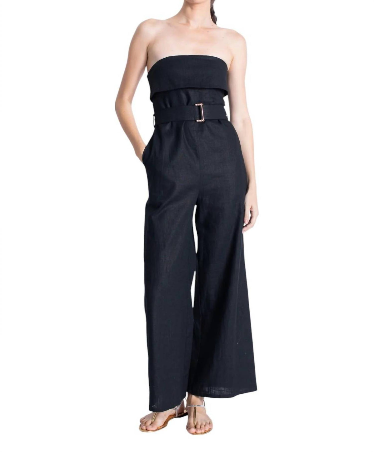 Karina Grimaldi - Dove Linen Jumpsuit