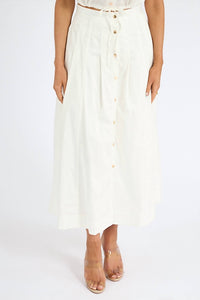 Karina Grimaldi - Eden Solid Button Down Skirt
