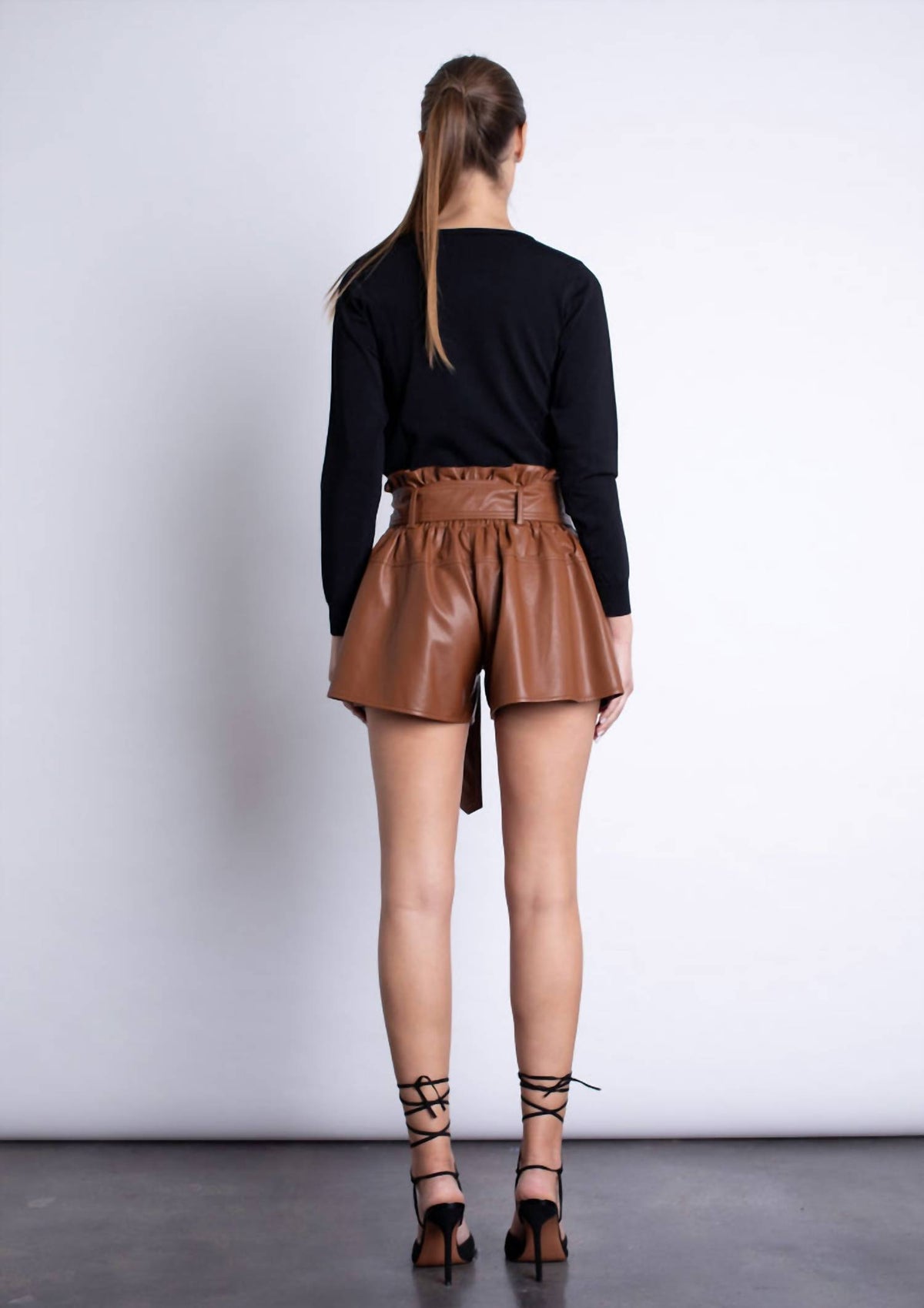 Karina Grimaldi - Juana Vegan Leather Shorts