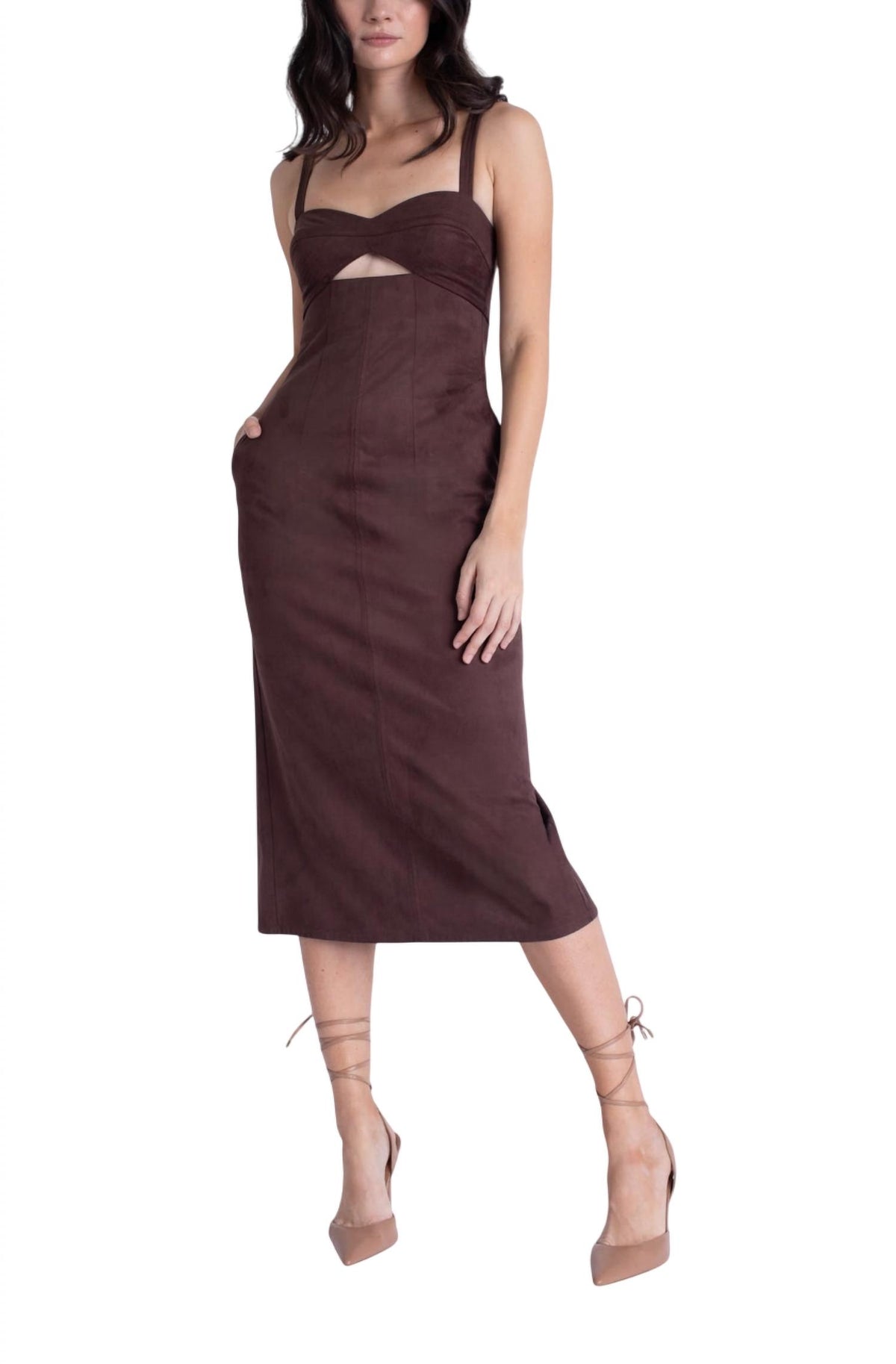 Karina Grimaldi - Olivia Suede Midi Dress