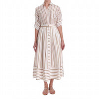 Karina Grimaldi - Spencer Striped Midi Skirt