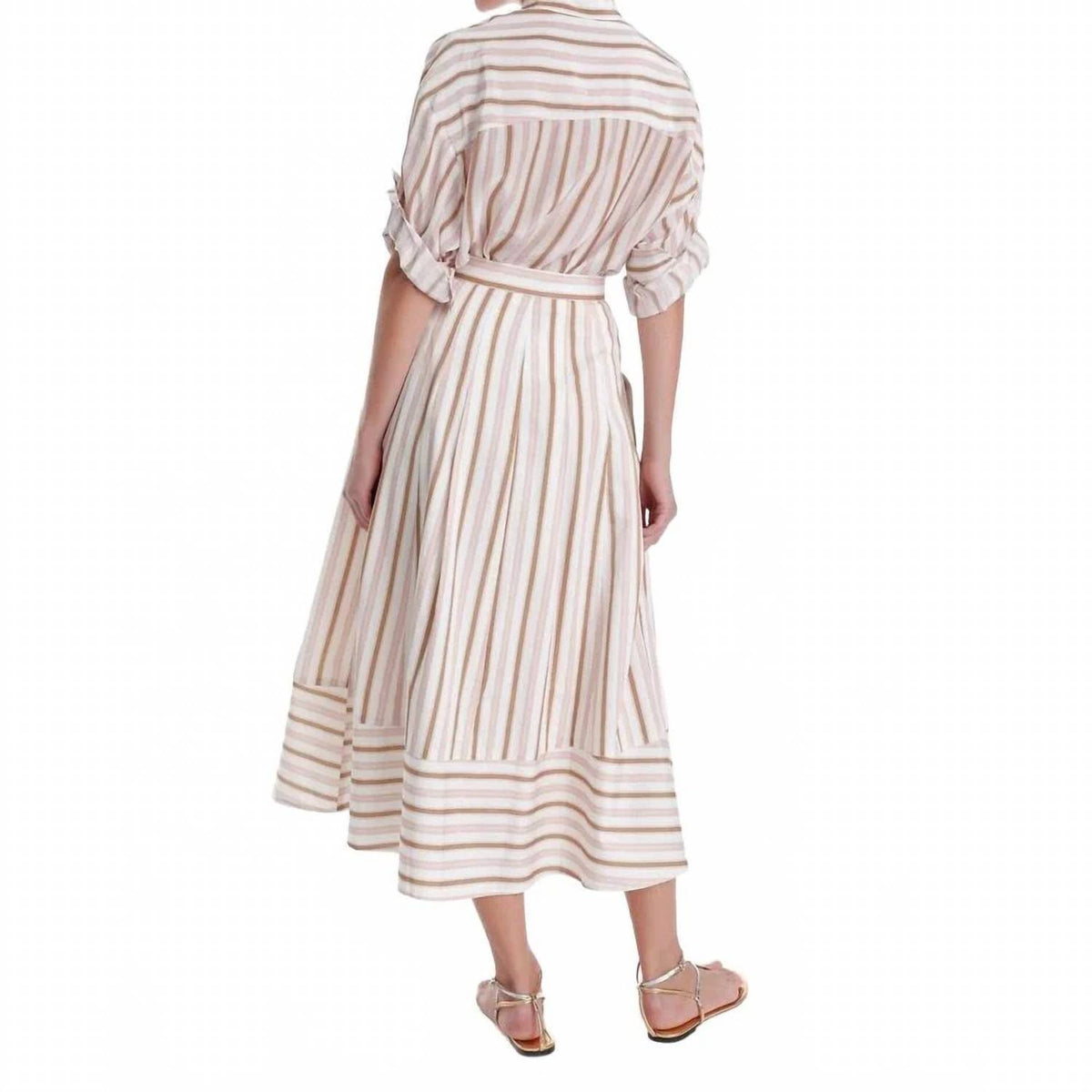 Karina Grimaldi - Spencer Striped Midi Skirt