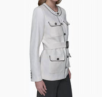 Karl Lagerfeld - Belted Tweed Jacket
