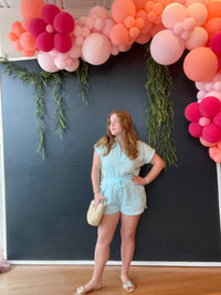 Karlie - Bestie V - neck And Keyhole Back Romper - blue - clothing - jumpsuits