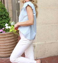 Karlie - Button Down Stripe Top